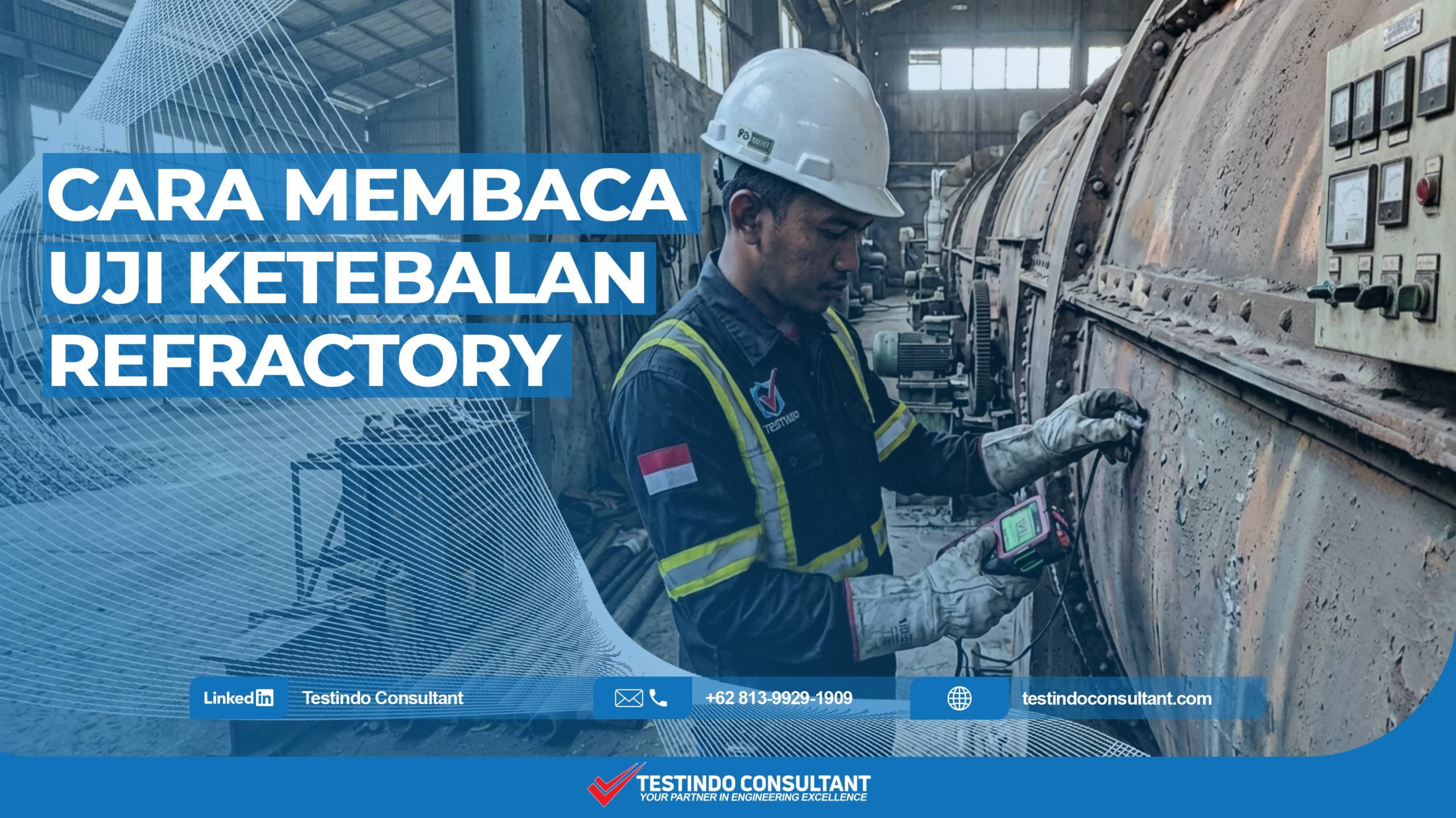 Cara baca hasil uji ketebalan refractory