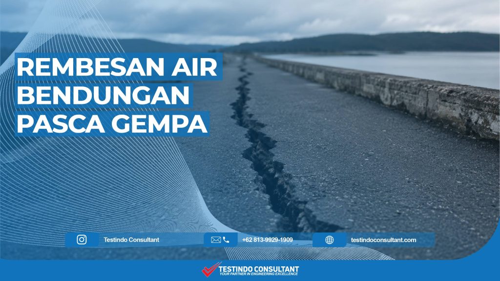 rembesan air bendungan pasca gempa